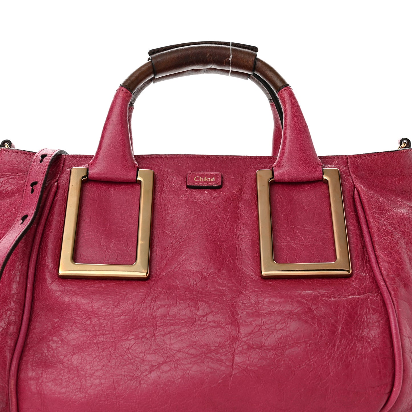 Tumbled Lambskin Small Ethel Satchel Cyclamen