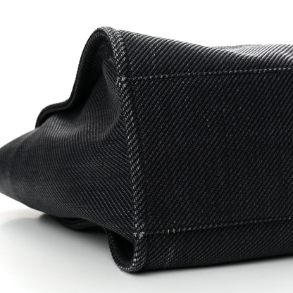 Chanel Mixed Fibers Calfskin Medium Deauville Black 9 of 18