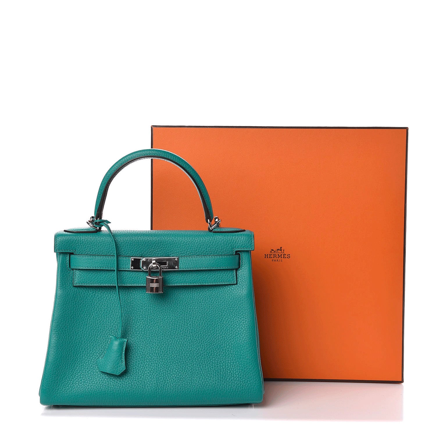 Hermes Taurillon Clemence Kelly Retourne 28 Bleu Paon 12 of 12