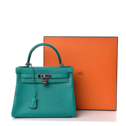 Hermes Taurillon Clemence Kelly Retourne 28 Bleu Paon 12 of 12