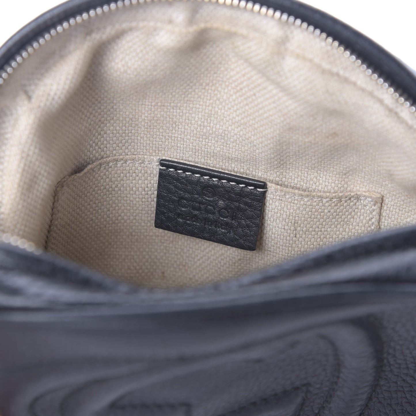 Pebbled Calfskin Mini Soho Chain Bag Black