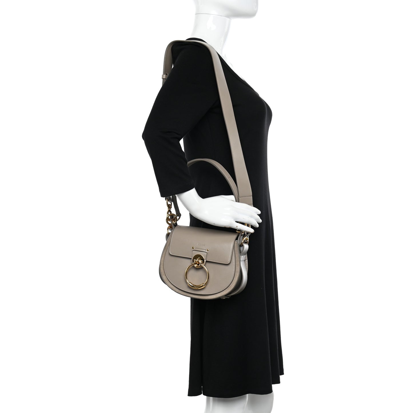Calfskin Small Tess Bag Motty Grey