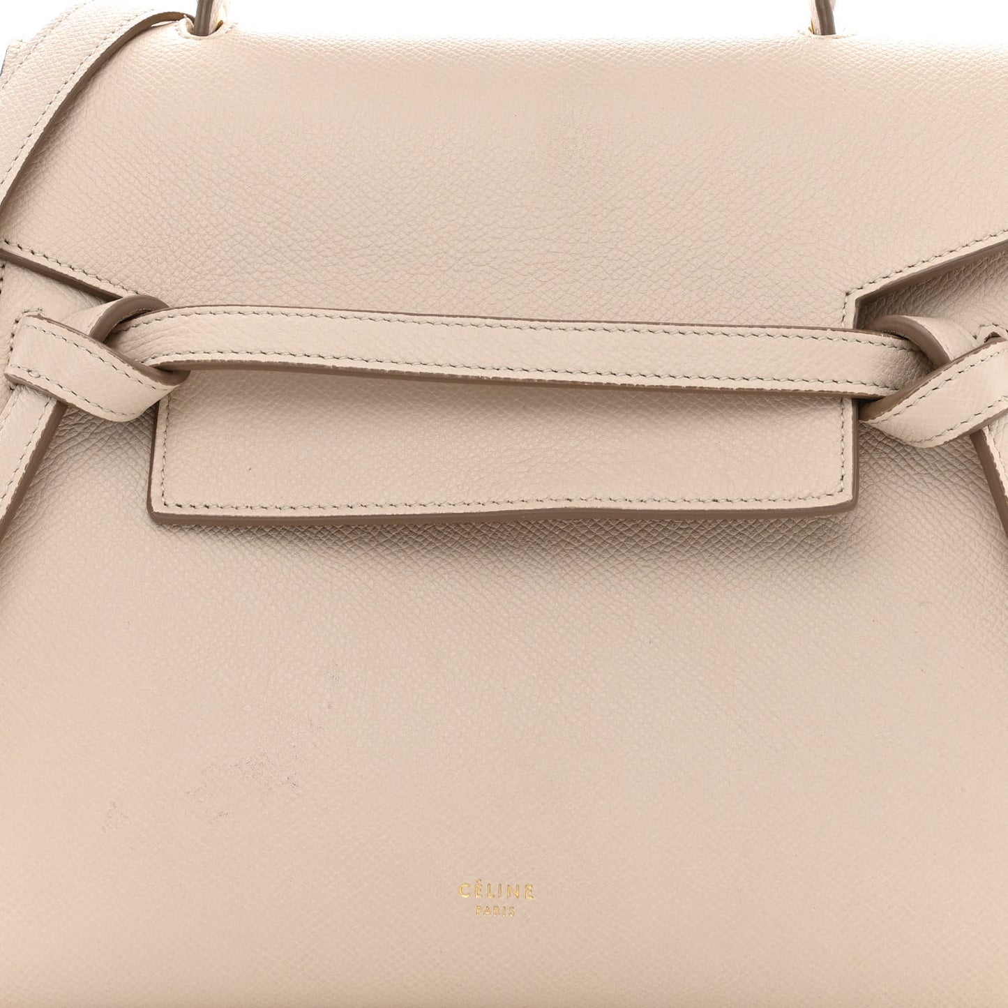 Grained Calfskin Micro Belt Bag Light Taupe