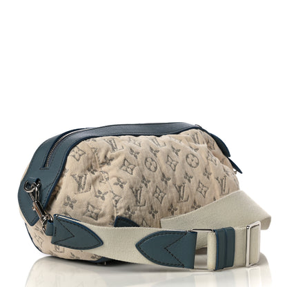 Louis Vuitton Monogram Denim Pochette Round Blue 2 of 9