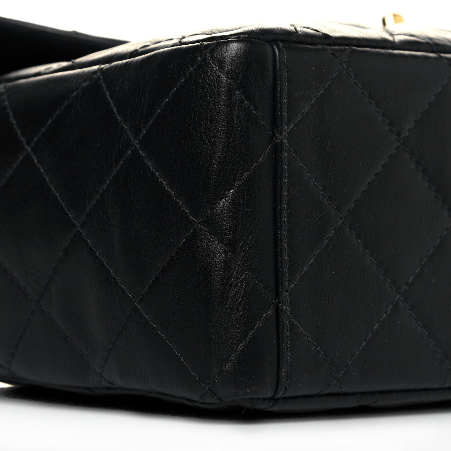 Lambskin Quilted Jumbo Single Flap Black