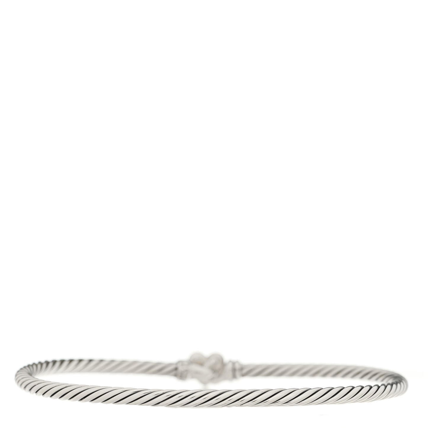 Sterling Silver 18K Yellow Gold 3mm Cable Collectibles Heart Bracelet