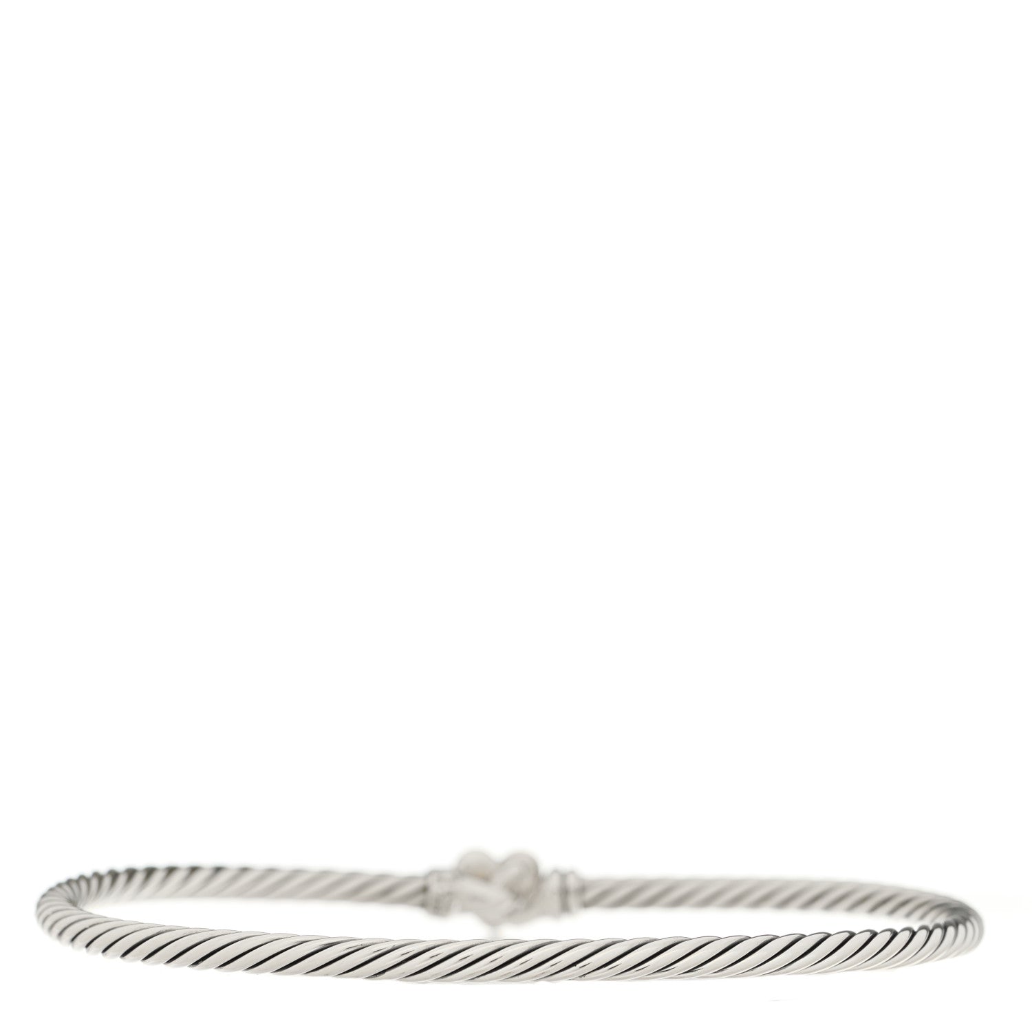 David Yurman Sterling Silver 18K Yellow Gold 3mm Cable Collectibles Heart Bracelet 2 of 4