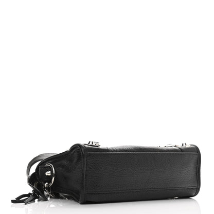 Balenciaga Chevre Silver Metallic Edge Hardware Mini City Black 4 of 10
