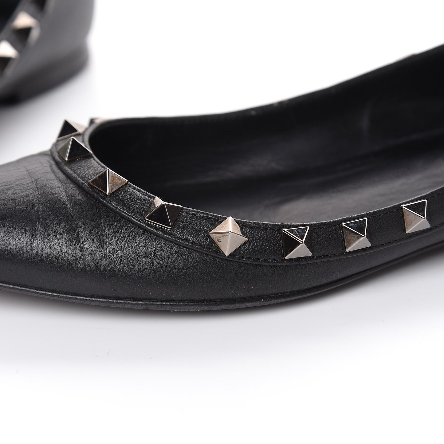Nappa Rockstud Ballerina Flats 36 Black