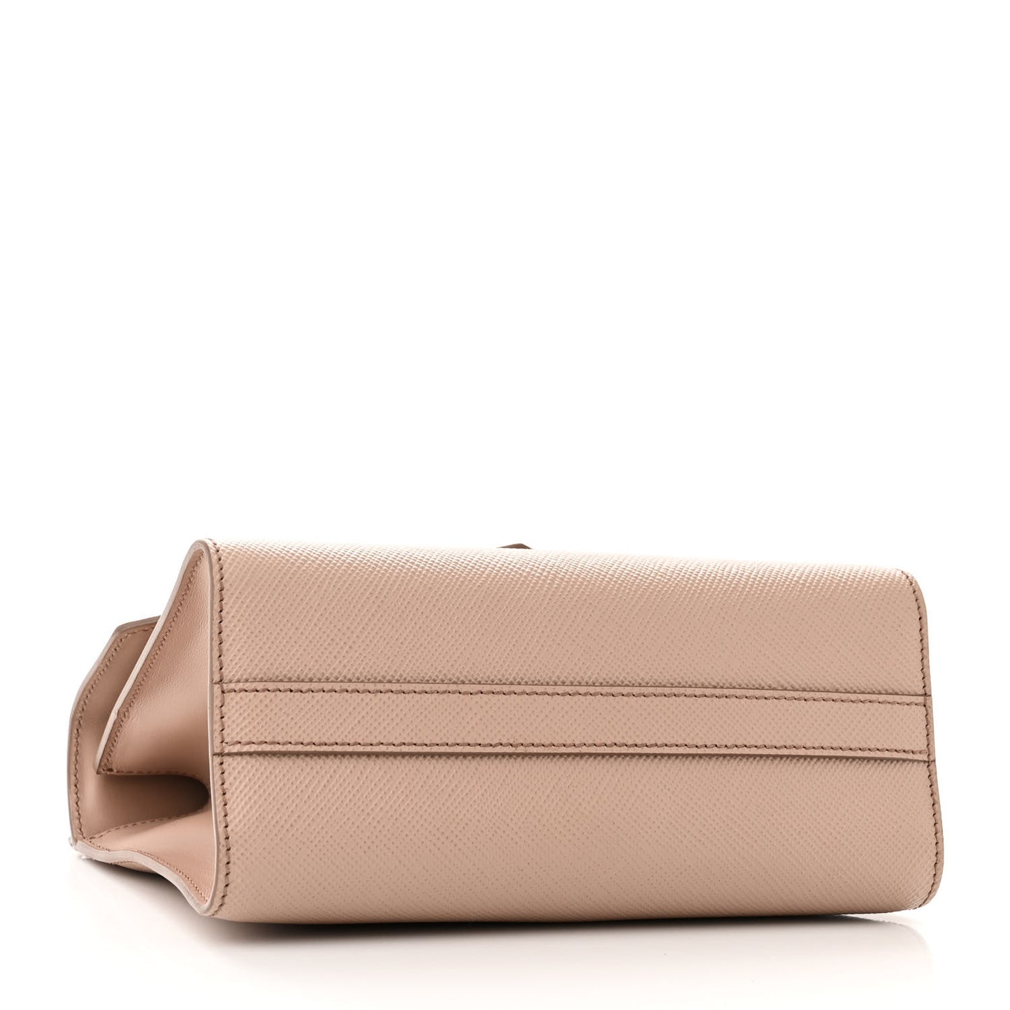 Saffiano Cuir Calfskin Monochrome Envelope Flap Chain Shoulder Bag Cipria