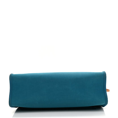Hermes Vache Hunter Toile Herbag Zip 31 PM Bleu Natural 10 of 11