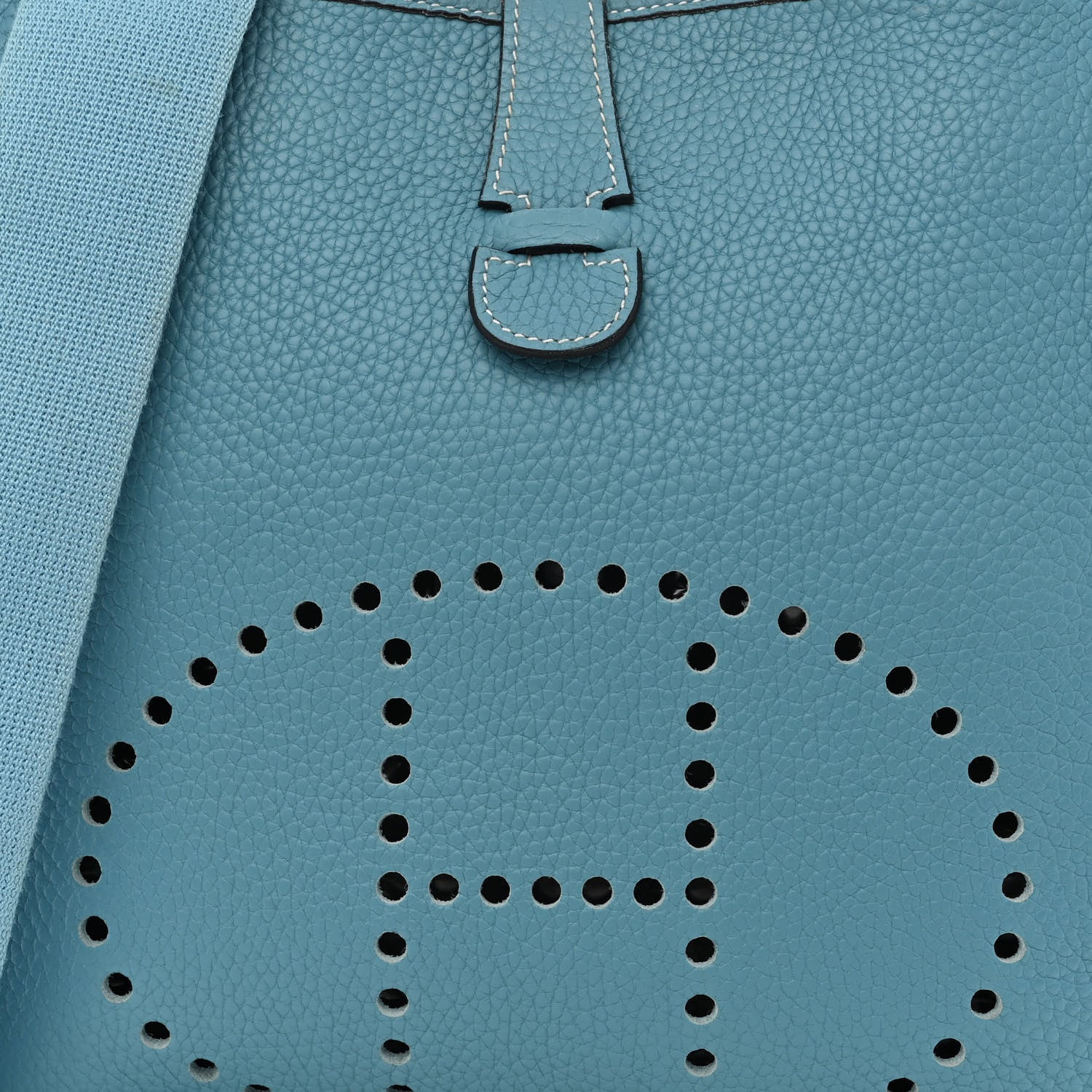 Hermes Taurillon Clemence Evelyne II GM Blue Jean 8 of 11