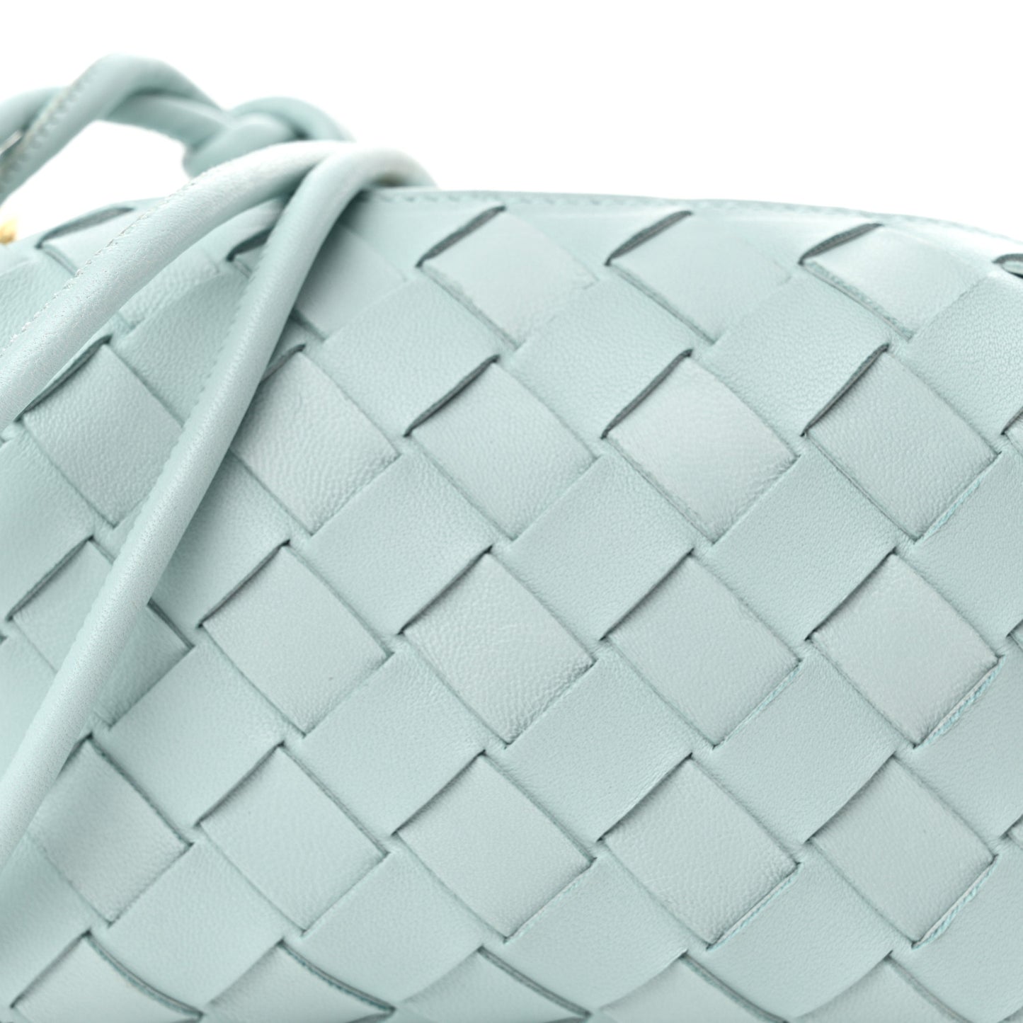 Nappa Intrecciato Candy Loop Camera Bag Light Blue
