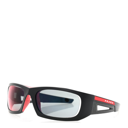 Prada Metal Rubber Linea Rossa Sport Sunglasses SPS 02Y Black 1 of 8