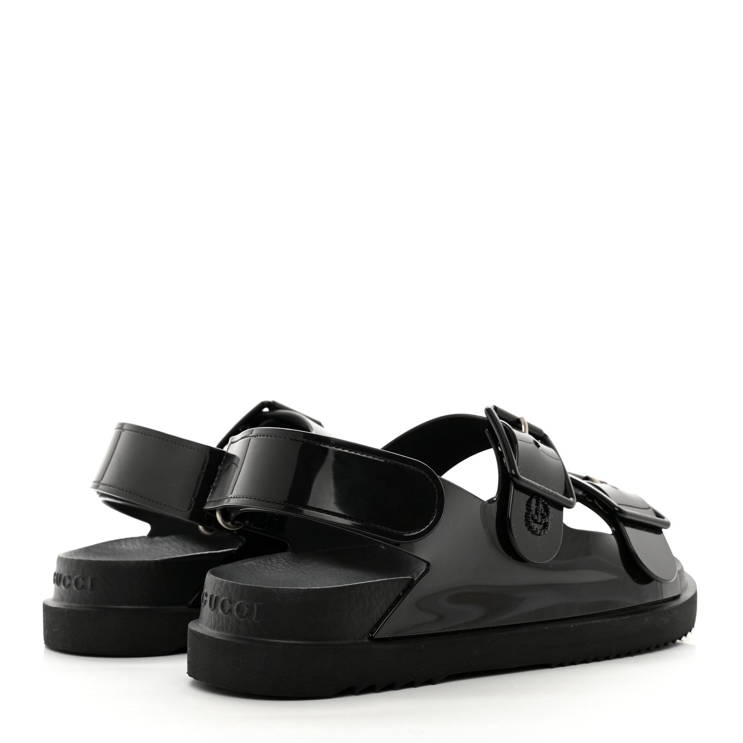 Rubber Mini Double G Womens Isla Dad Sandals 36 Black