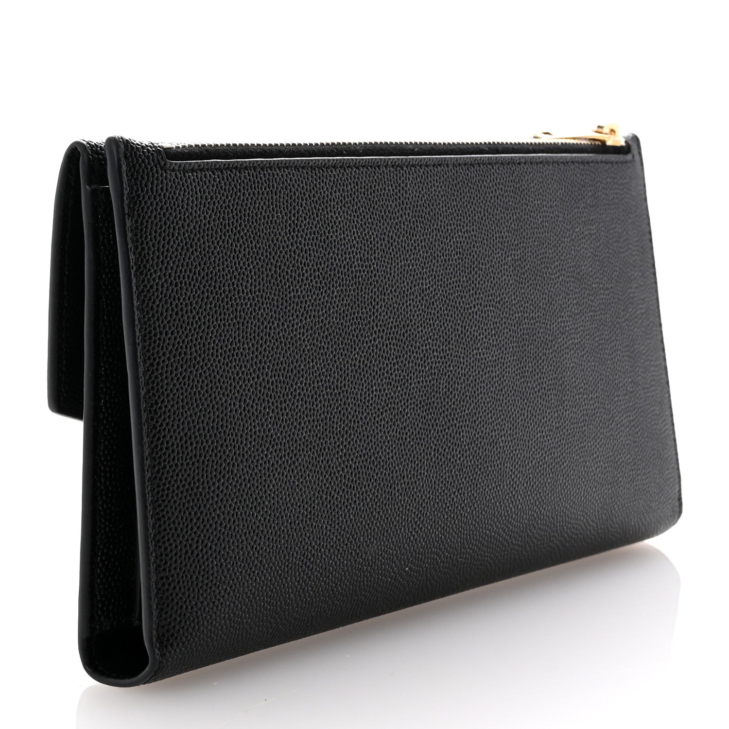 Saint Laurent Grain De Poudre Monogram Uptown Wallet Black 3 of 7