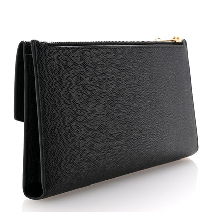 Saint Laurent Grain De Poudre Monogram Uptown Wallet Black 3 of 7