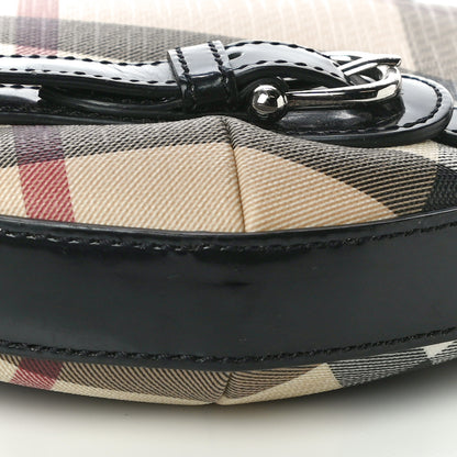 Burberry Supernova Check Buckle Hobo Black 10 of 20
