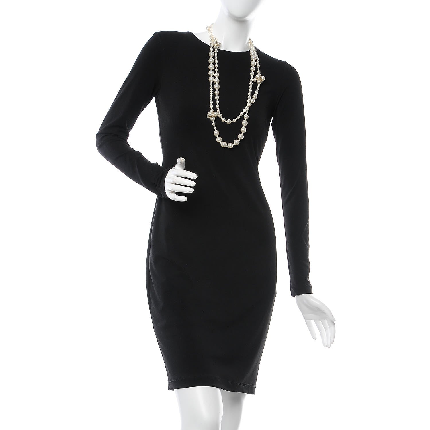 Chanel Pearl Double Strand CC Long Necklace Gold 2 of 4