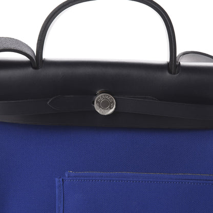Hermes Toile Vache Hunter Herbag Zip 31 PM Bleu Electrique Bleu Indigo 14 of 18