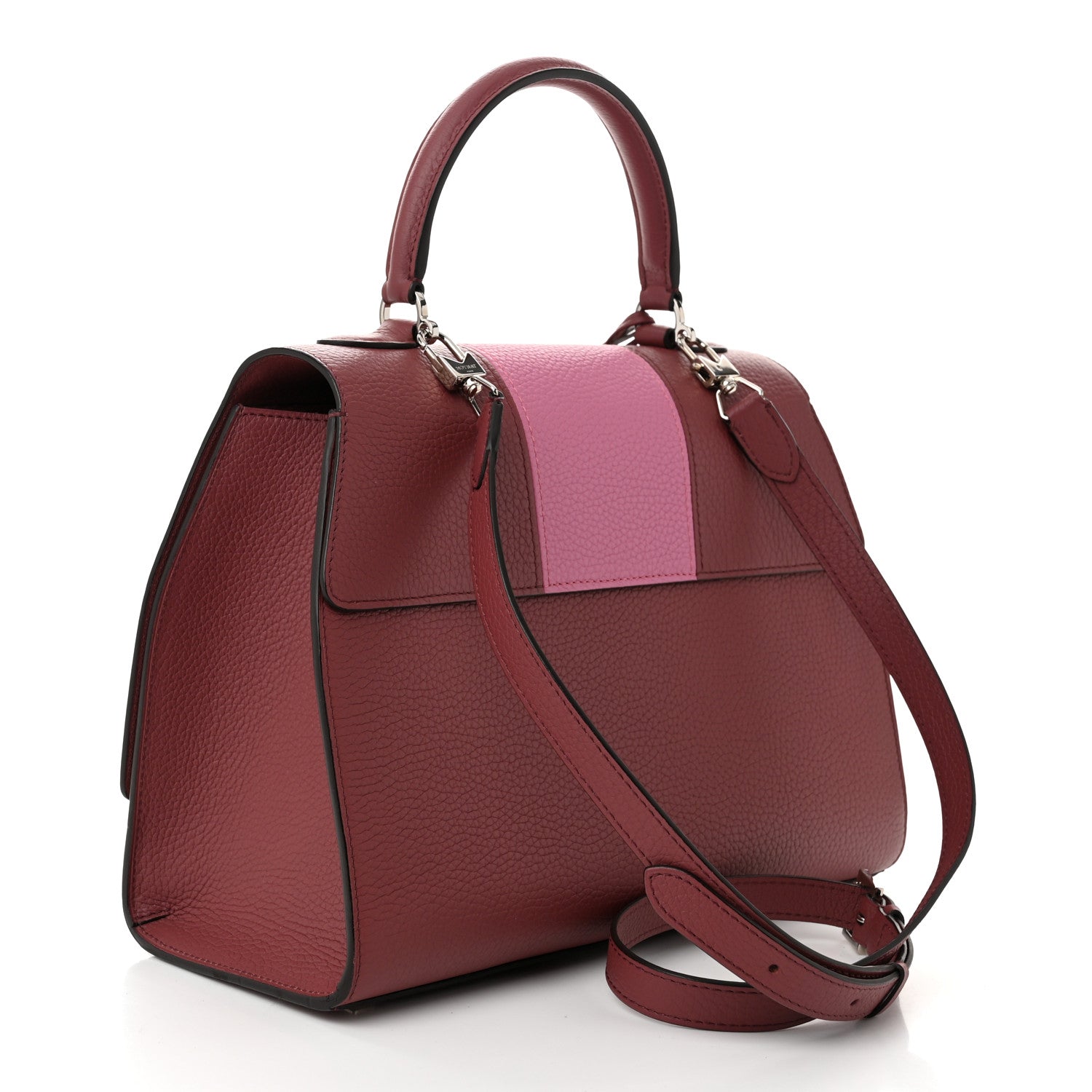 Moynat Taurillon Blush Rejane MM Plum Bougainvillea 3 of 10