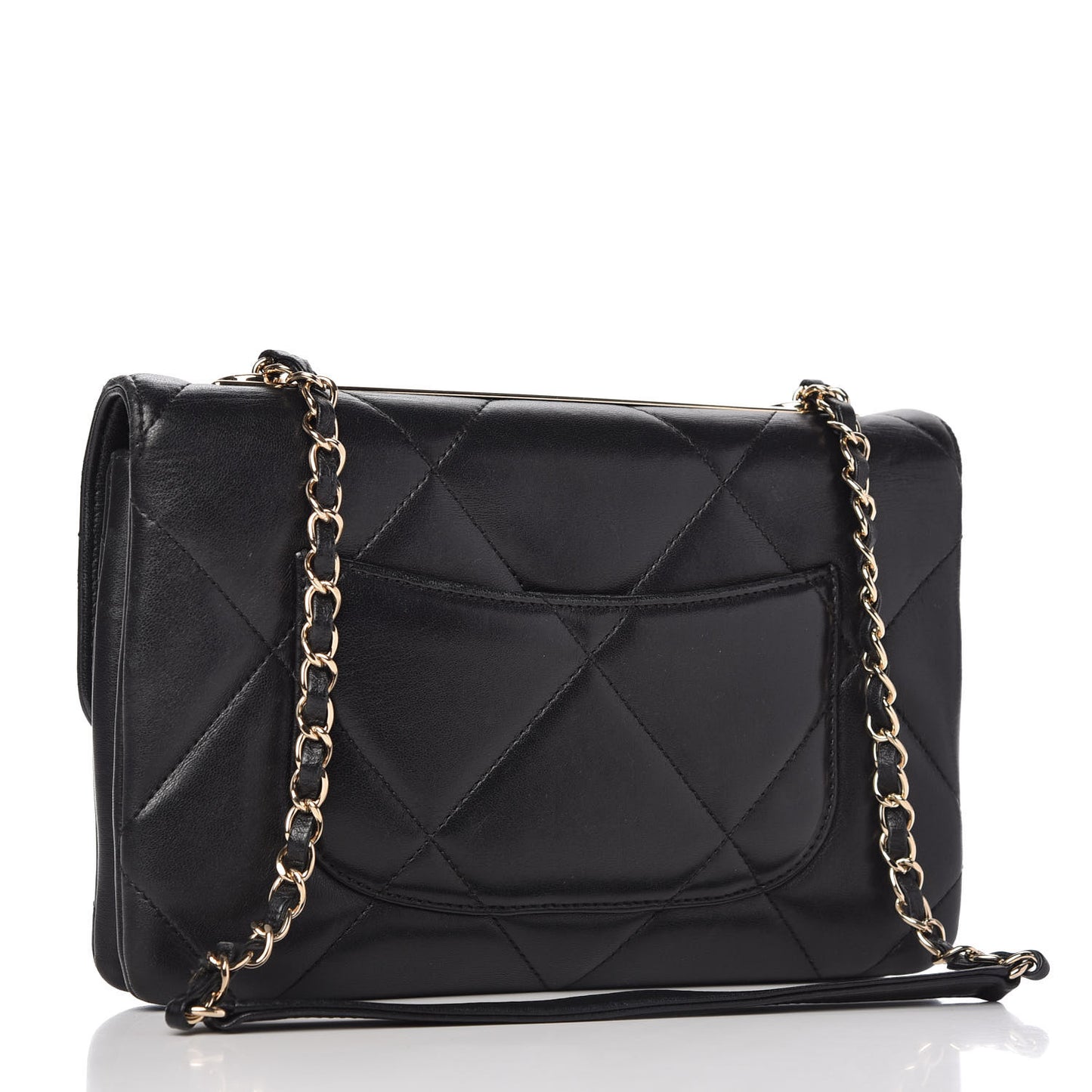 Lambskin Quilted Medium Trendy CC Flap Black