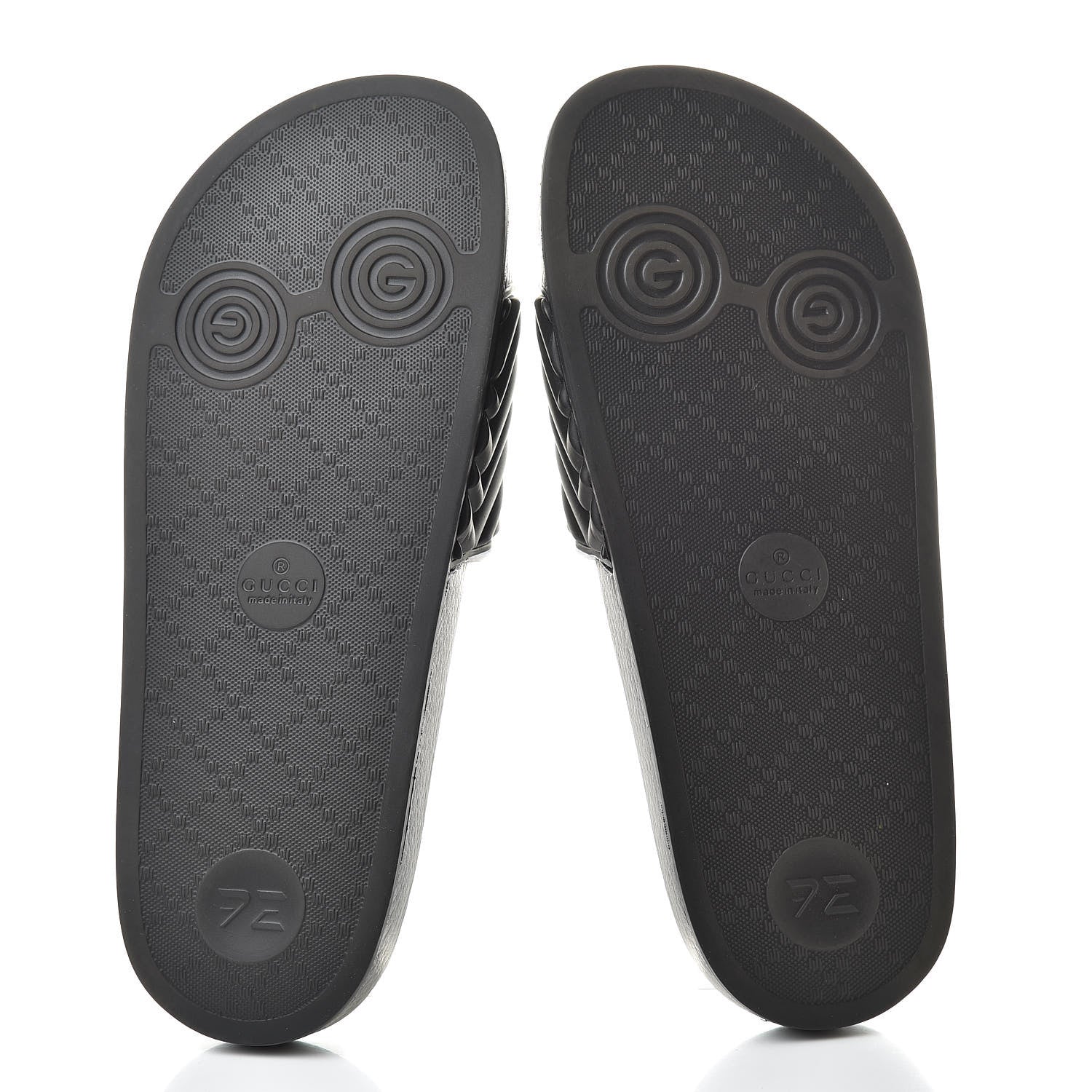 Gucci Rubber Matelasse Mens Slide Sandals 7 Black 5 of 7