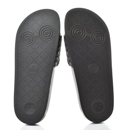 Gucci Rubber Matelasse Mens Slide Sandals 7 Black 5 of 7