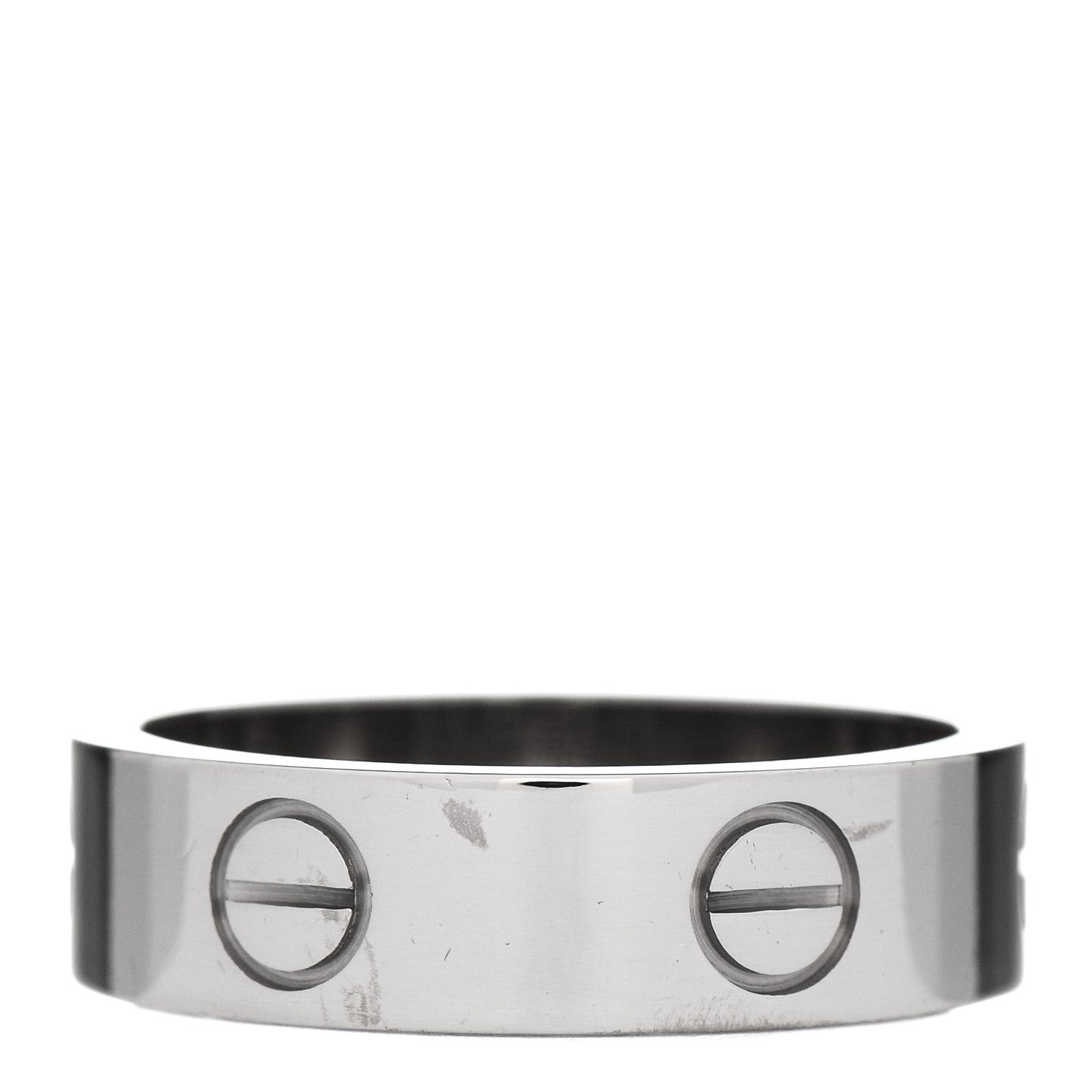 Cartier 18K White Gold 5.5mm LOVE Ring 56 7.5 3 of 6