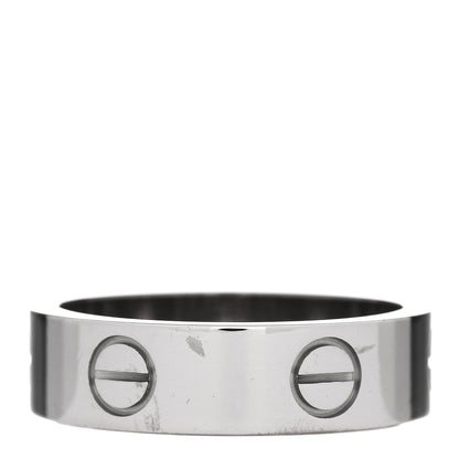 Cartier 18K White Gold 5.5mm LOVE Ring 56 7.5 3 of 6