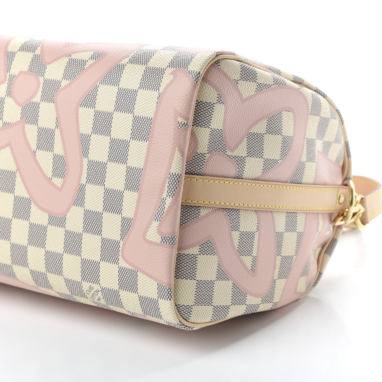 Louis Vuitton Damier Azur Tahitienne Speedy Bandouliere 30 Rose Ballerine 7 of 10