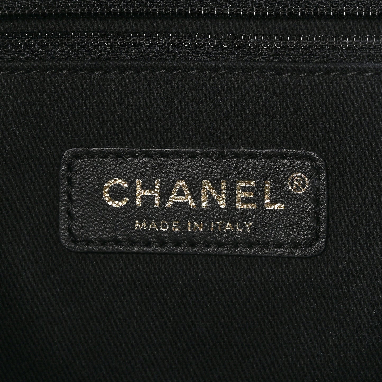 Mixed Fibers Calfskin Small Deauville Tote Black