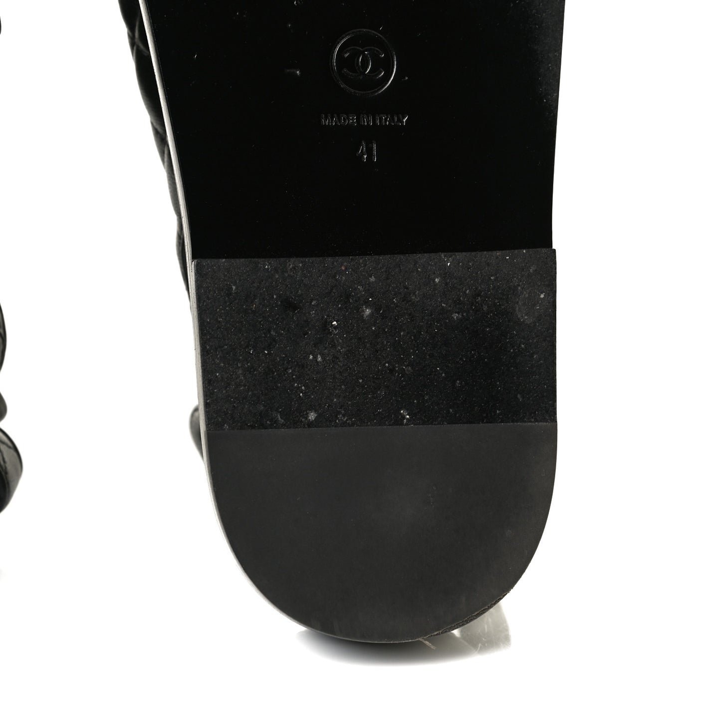Lambskin Quilted Velcro Dad Sandals 41 So Black