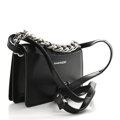 Alexander McQueen Smooth Calfskin Mini The Four Ring Knuckle Chain Shoulder Bag Black 3 of 9