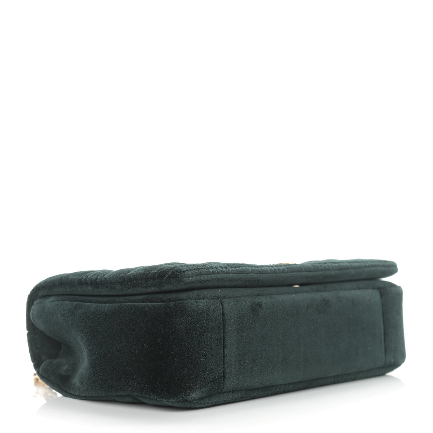 Burberry Velvet Quilted Small Lola Bag Dark Green 4 of 9
