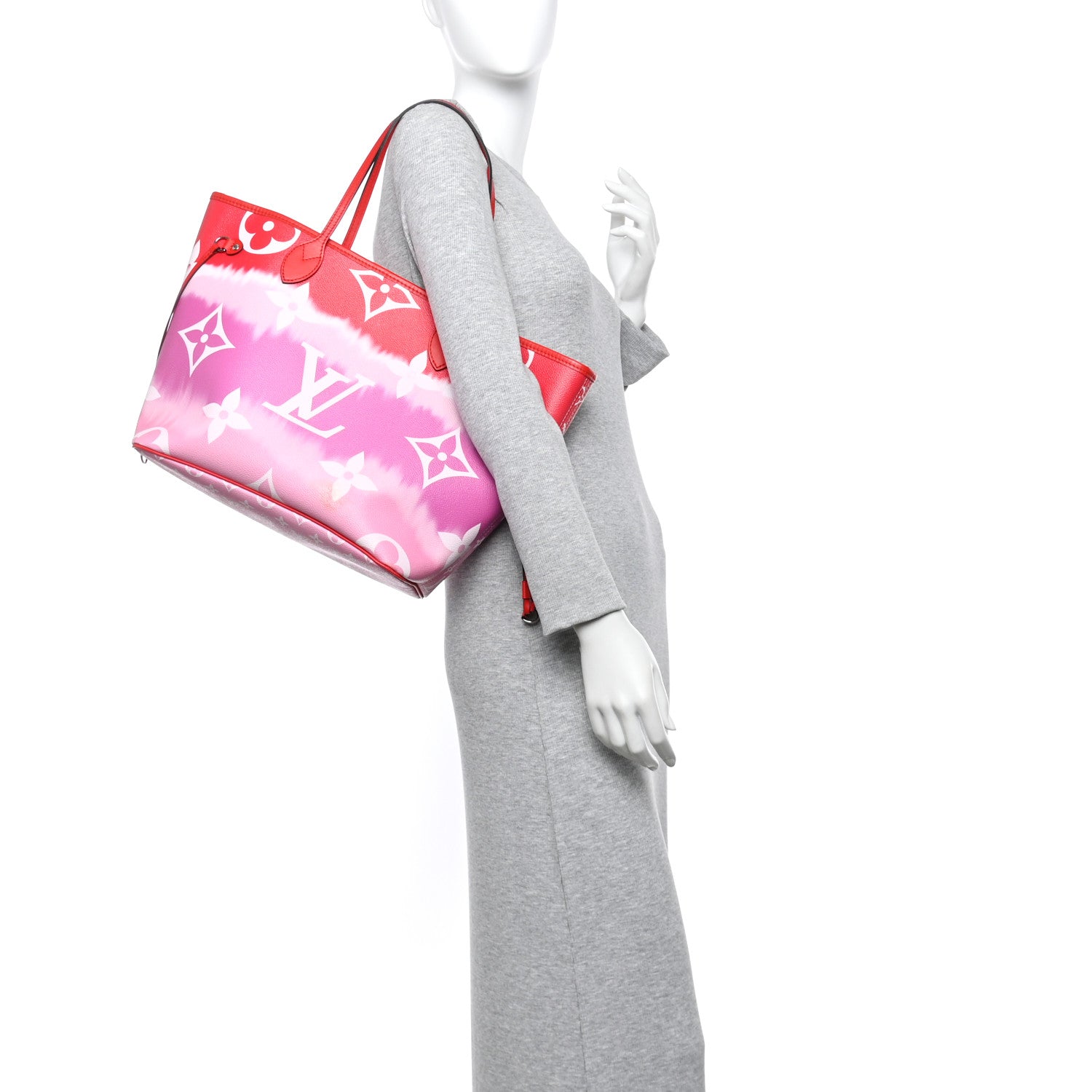 Louis Vuitton Monogram Escale Neverfull MM Rouge 2 of 12