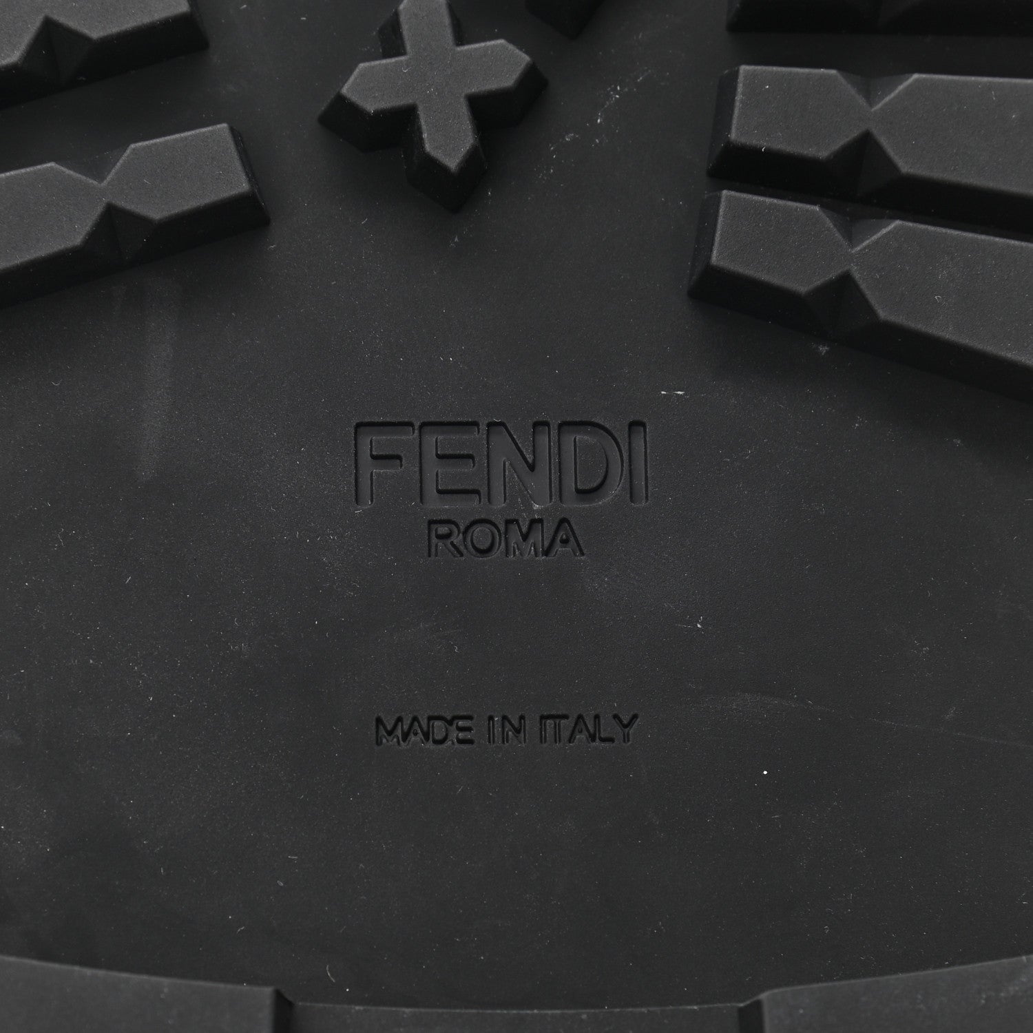 Fendi Vernice High-Tech Glazed Fabric FF Lug Sole Platform Sandals 39 Black Tobacco Moro 12 of 15