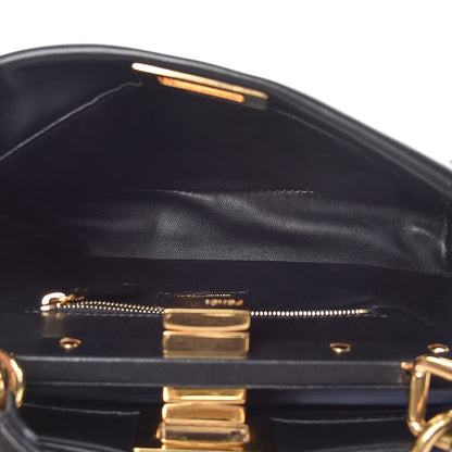 Fendi Nappa Mini Peekaboo Iconic Satchel Black 8 of 13
