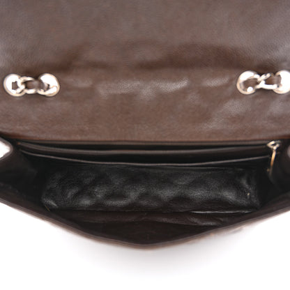 Chanel Caviar Quilted Jumbo Single Flap Dark Brown 5 of 10