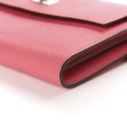 Hermes Epsom Kelly Longue Wallet Rose Azalee 8 of 10