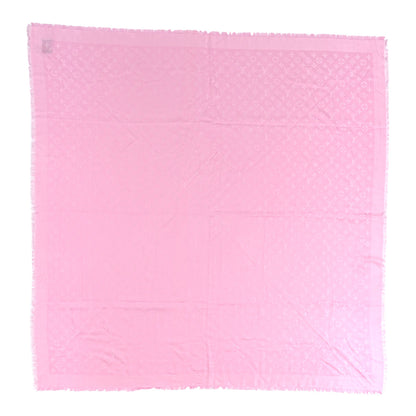 Louis Vuitton Silk Wool Monogram Shawl Velvet Rose 1 of 3