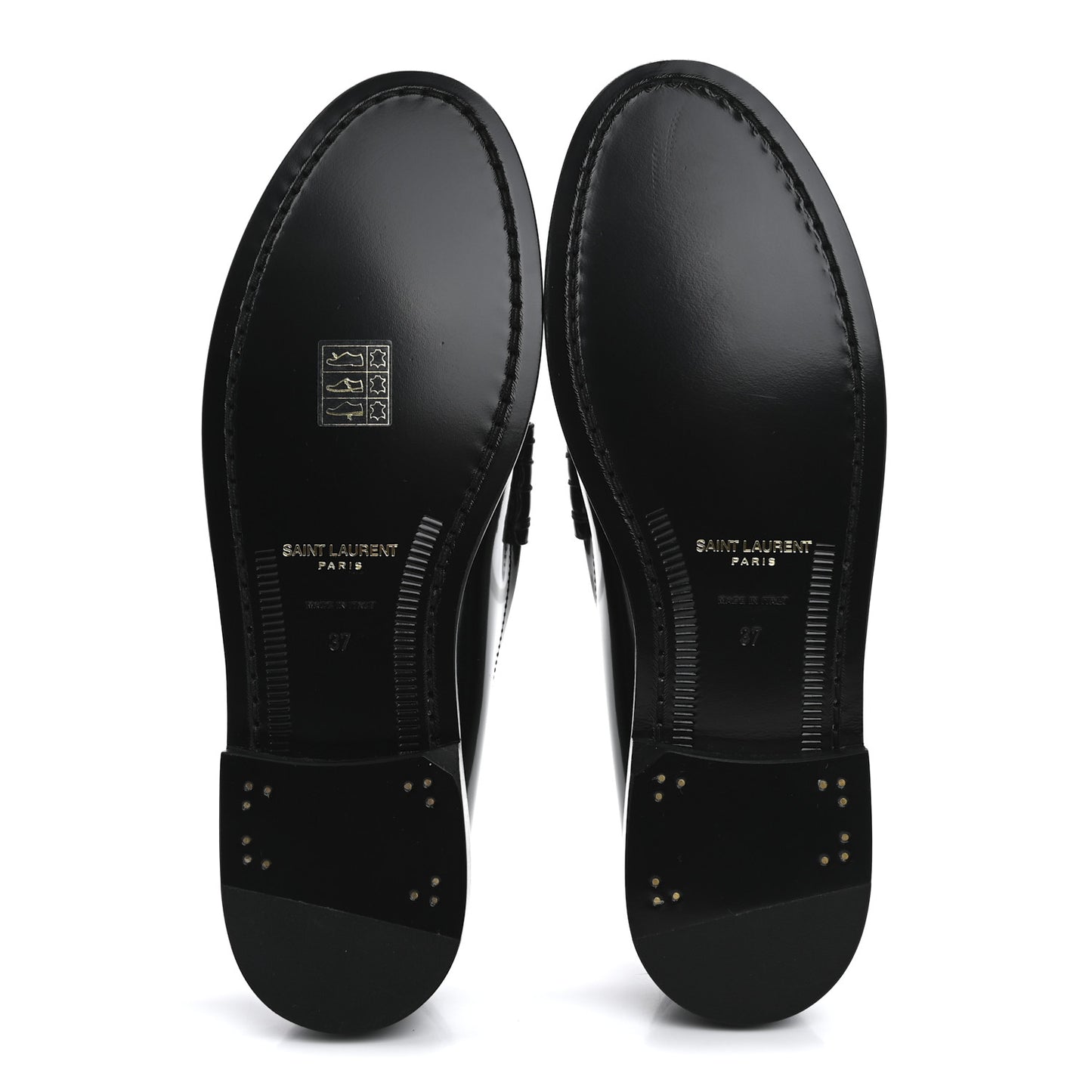 Calfskin Penny Loafers 37 Black
