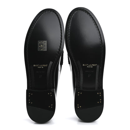 Saint Laurent Calfskin Penny Loafers 37 Black 6 of 10