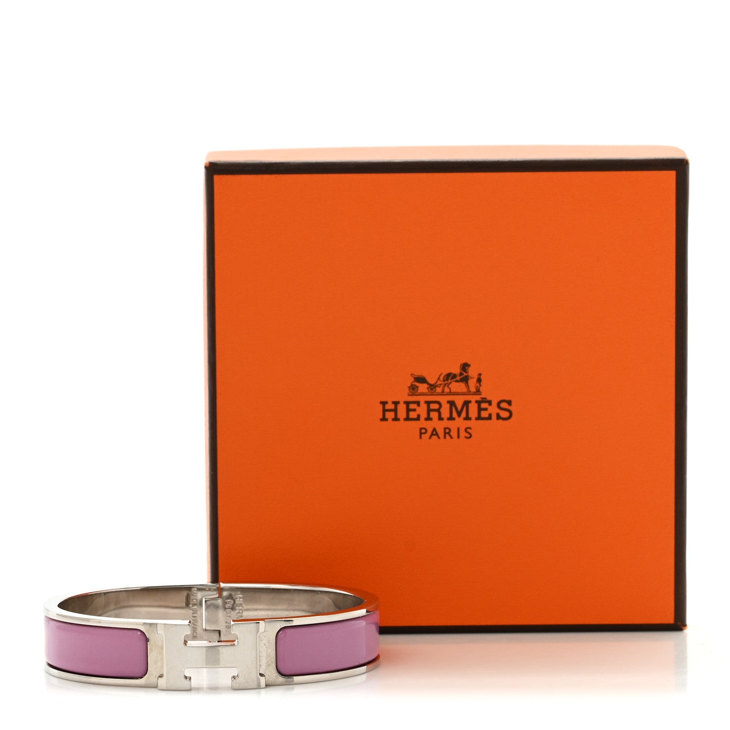 Hermes Enamel Narrow Clic Clac H Bracelet PM Rose Cendre 5 of 5