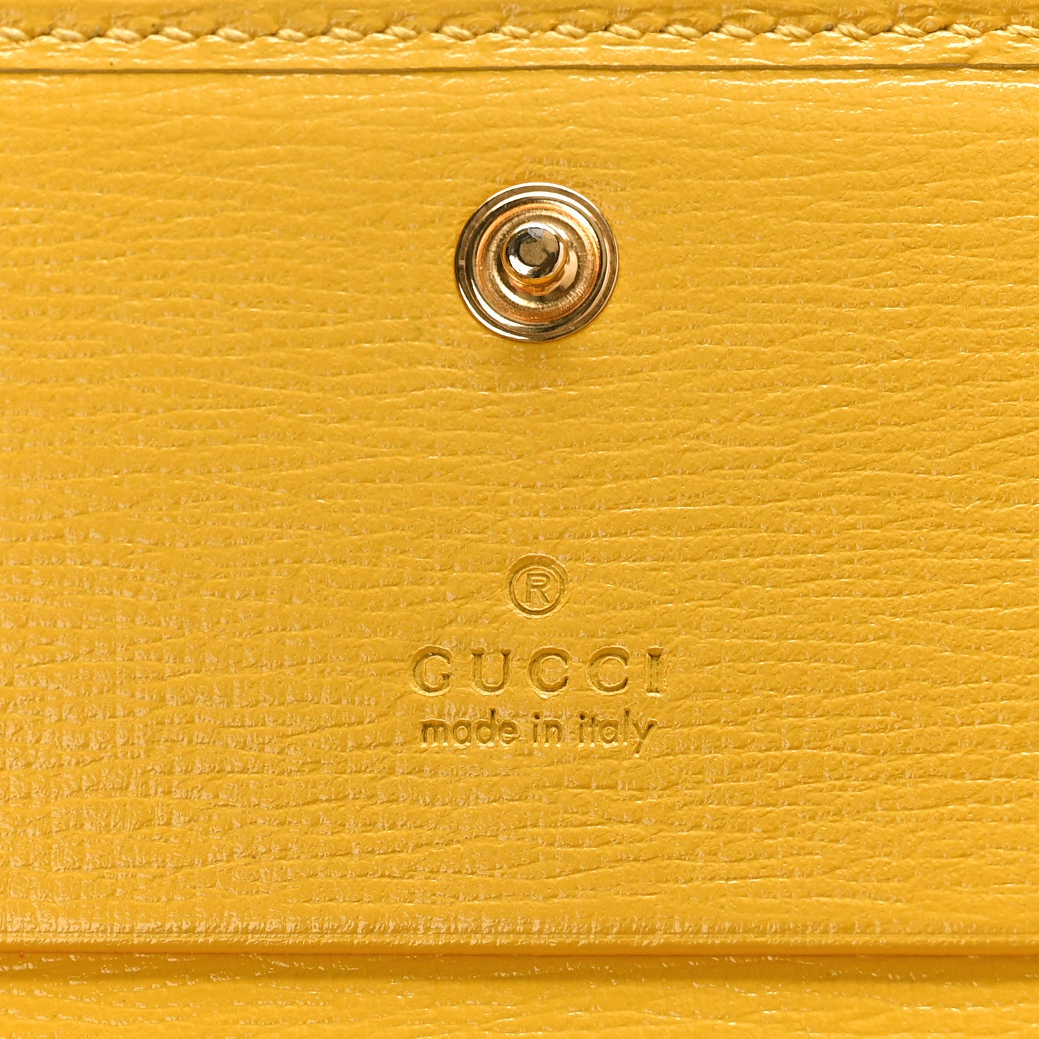 Gucci Azalea Calfskin GG Monogram Bi-Color Debossed Horsebit 1955 Card Case Wallet Dusty Azure Stone Topaz Deep Orange 6 of 8