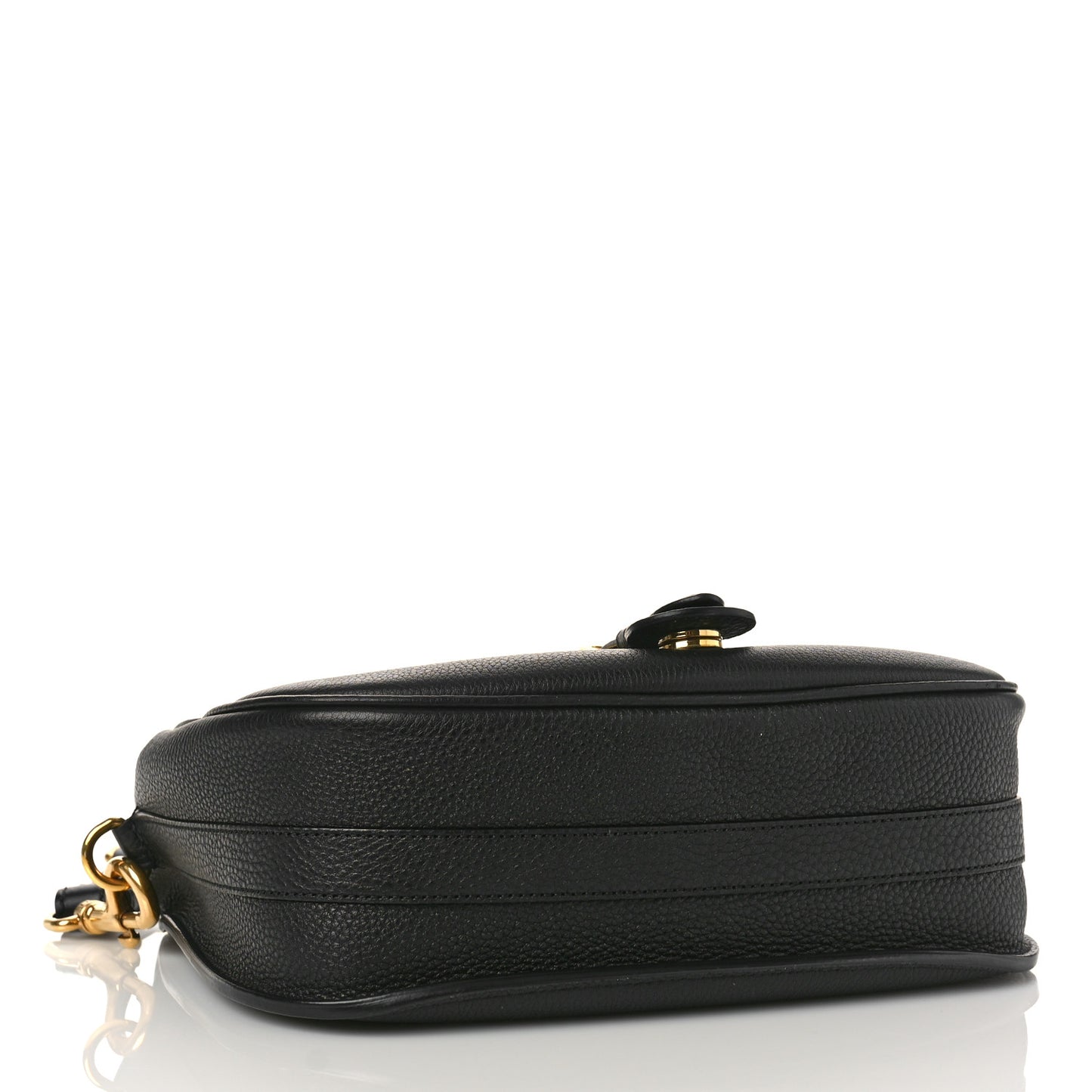 Grained Calfskin Large Bobby Flap Black