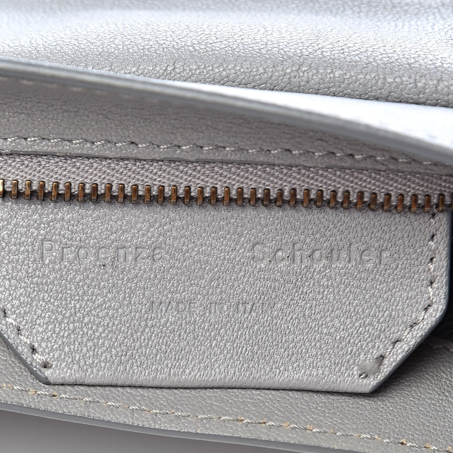 Proenza Schouler Lambskin PS1 Mini Pouch Messenger Concrete Grey 6 of 16
