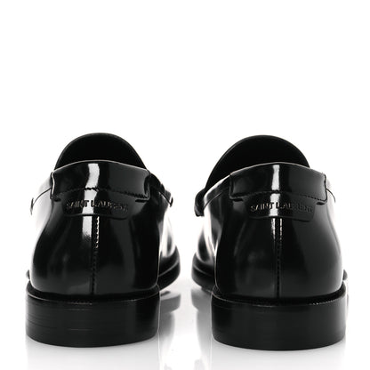 Saint Laurent Patent Calfskin Penny Loafers 36.5 Black 6 of 11