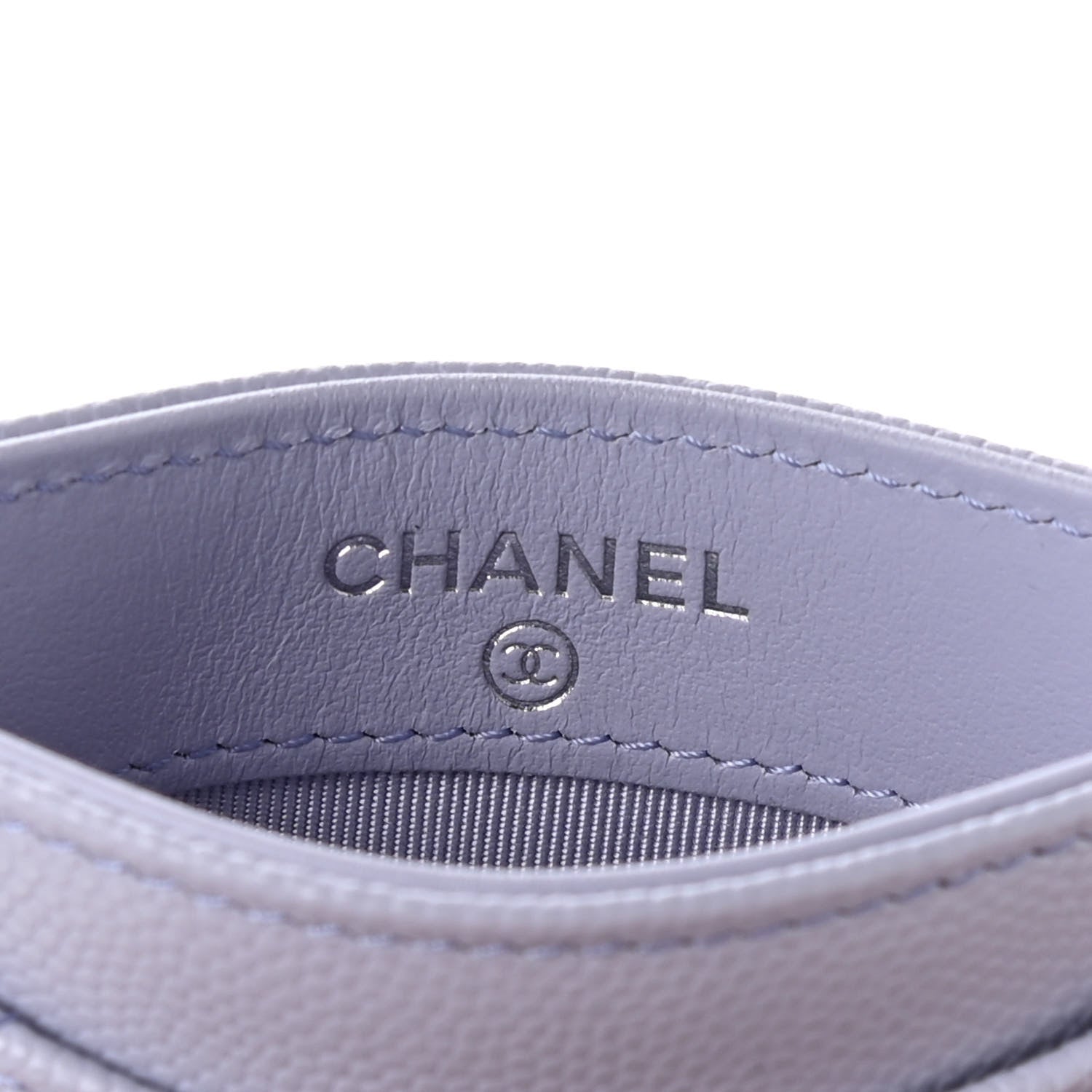 Chanel Caviar Quilted Card Holder Light Purple 6 of 9