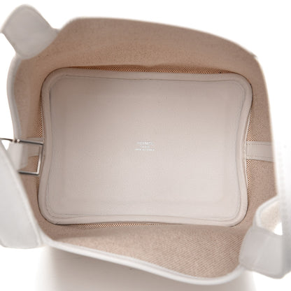 Hermes Toile Swift Picotin 18 PM White 5 of 8